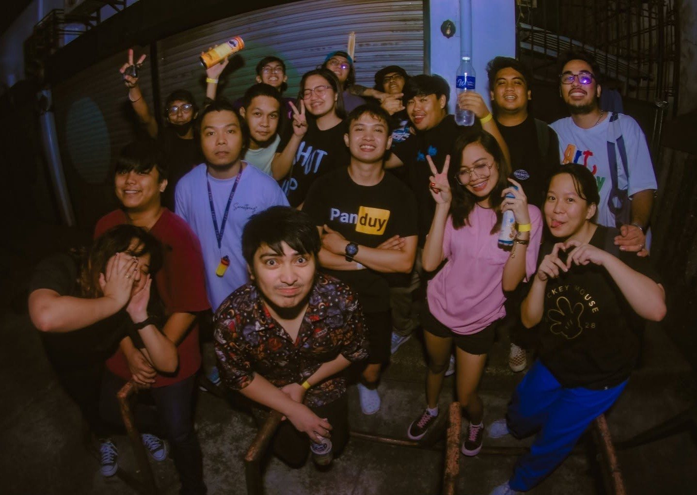 Group photo with artists and friends after one of our live shows