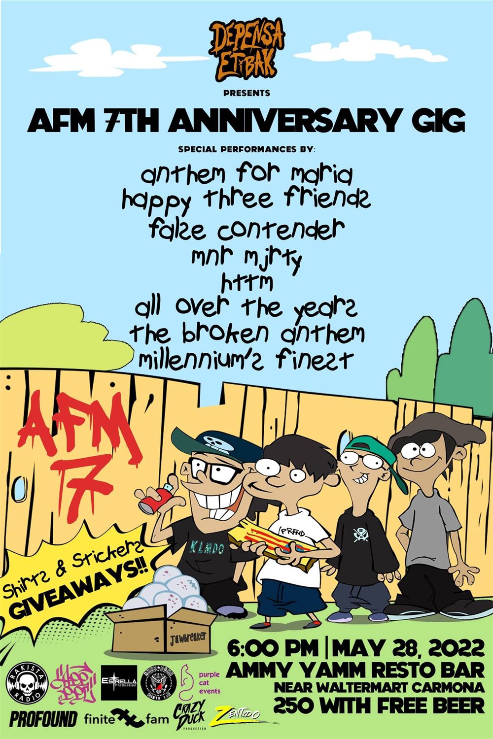 Poster for the AFM 7th Anniversary Gig