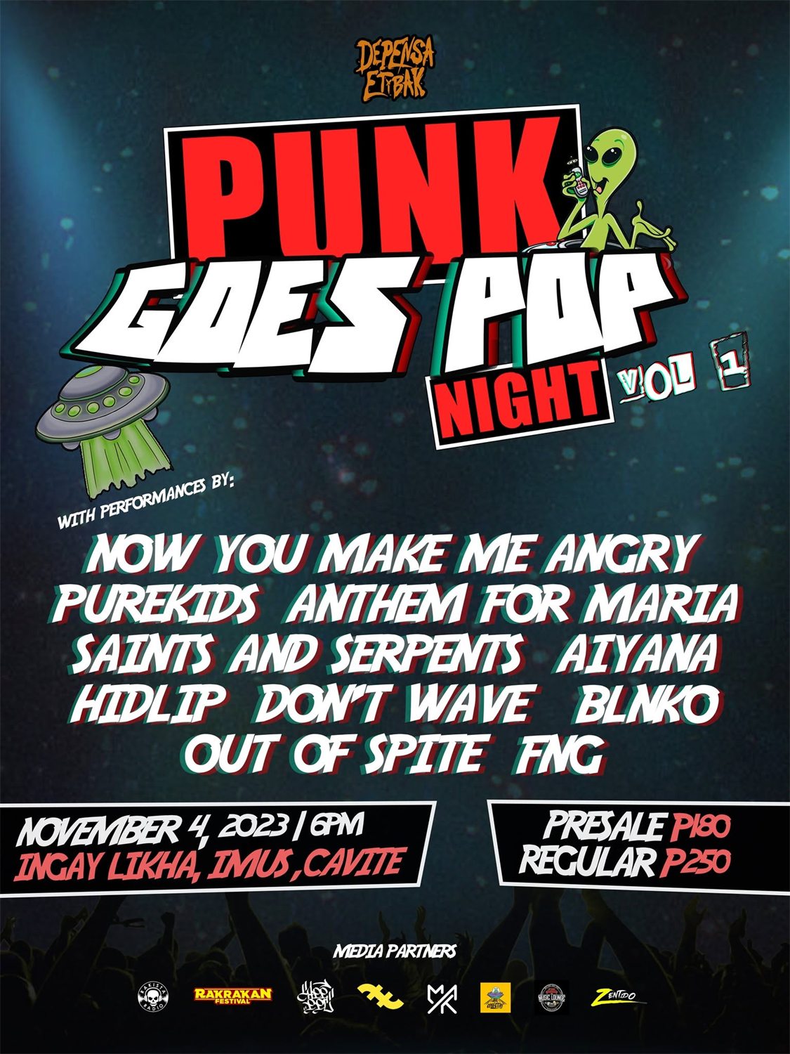 Poster for Punk Goes Pop Night