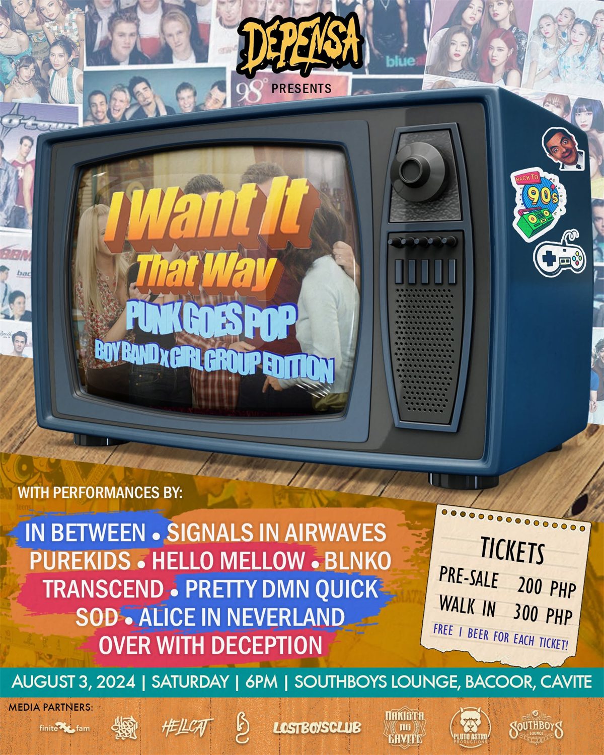 Poster for I Want It That Way, a Punk Goes Pop boy band edition