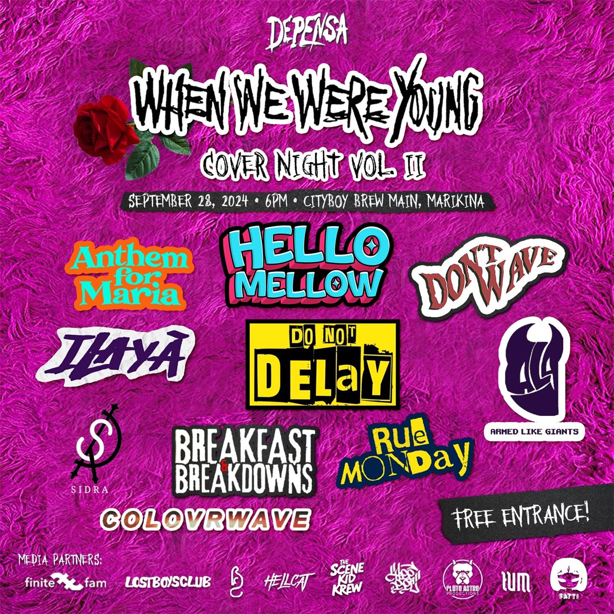 Poster for When We Were Young cover night, Vol. 2