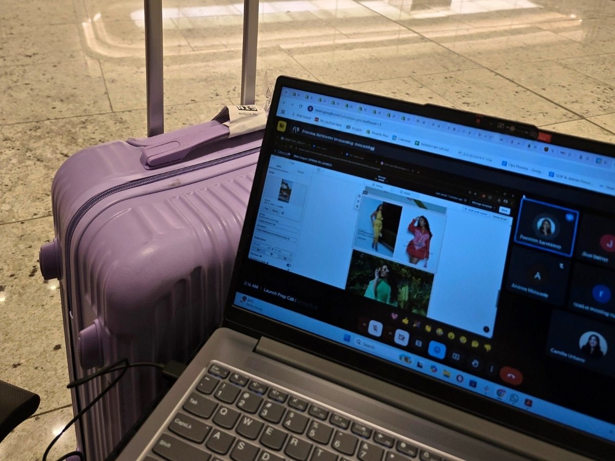 E-commerce operations workspace on a laptop